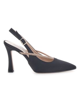 Décolleté Nere Slingback con Strass 100 39