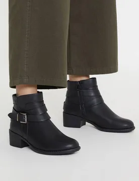 Women's Good For The Sole: Marsha Comfort Low Heel Ankle Boots in Black Size: 3 - Black - Size: 3 - Dorothy perkins - FashionsVida