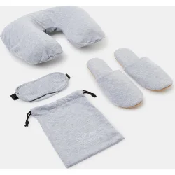 Set viaje comfort zapatillas, antifaz, almohada M