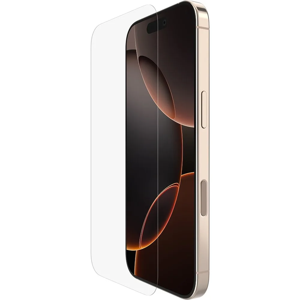 Protector de pantalla con revestimiento antimicrobiano Temperd Glass para iPhone 16 Pro - Belkin - FashionsVida
