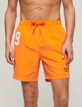 Superdry Herren 17-Zoll Polo-badeshorts aus Recyceltem Material Orange - Größe: S - 54.99 - FashionsVida