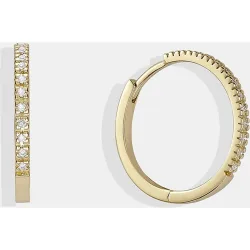 Pendientes de aro de oro y diamantes