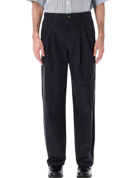 Fluid Cotton Tailored Trousers - Size 42
