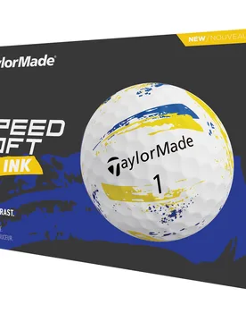 Golfbälle SpeedSoft INK - 12er Pack, gelb/blau - TaylorMade - FashionsVida