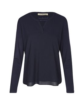 Blusenshirt azul oscuro L
