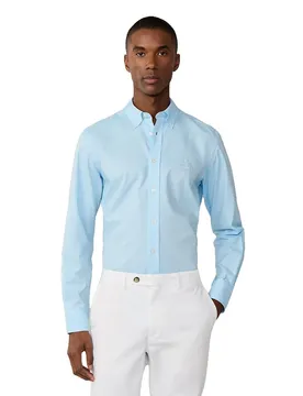 FaÇonnable Camicia A Maniche Lunghe Spring Oxford Broadway Blue L