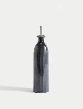 Ribbed Oil & Vinegar Pourer Charcoal - M&S - FashionsVida