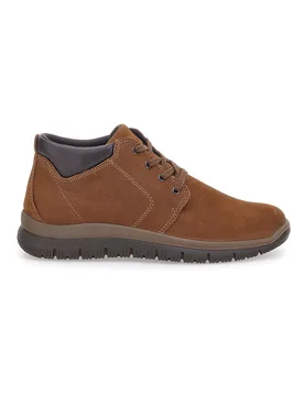 Scarpe stringate marroni mid-cut in pelle con collarino imbottito 85256030252017 45 - Imac - FashionsVida
