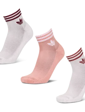 Ankle 3 Pack Unisex Socks - White - Size 6.5-8 - Cotton - White - Size: 6.5-8 - Adidas - FashionsVida