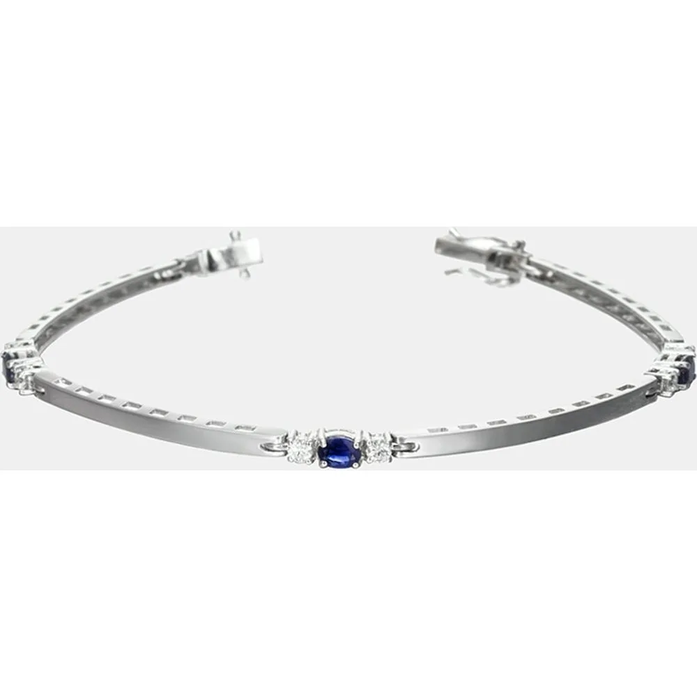 Pulsera de oro con diamante y zafiro - El Corte Inglés - FashionsVida