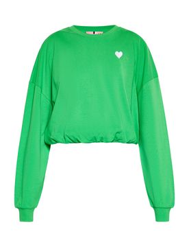 Swirly Sudadera verde / blanco