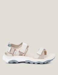 Blaze Riptape Ankle Strap Flatform Sandals White Mix female