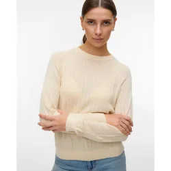 Jersey de punto fino de mujer diseño troquelado