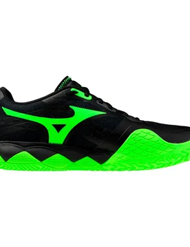 Wave Enforce Tour 2 Padel Shoes Black / Foliage Green / Glowing Apple UK 8 - Mizuno - FashionsVida