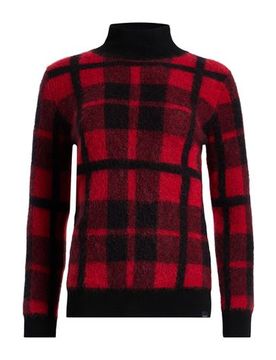 Rollkragenpullover Damen Ziegelrot S Damen