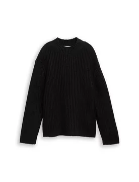 Knit mock-neck with lurex female
