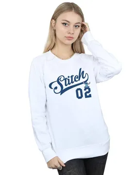 Women's Lilo & Stitch Athletic Sweatshirt in White Size: XL - White - Size: XL - Disney - FashionsVida
