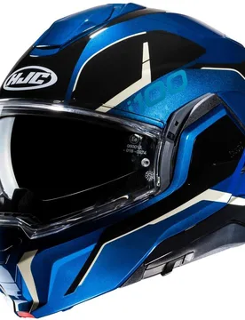 Casco Moto Modulare i100 LORIX MC2 Nero Blu taglia S - HJC - FashionsVida