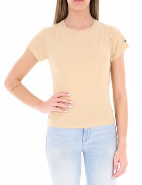 T-shirt girocollo BEIGE M