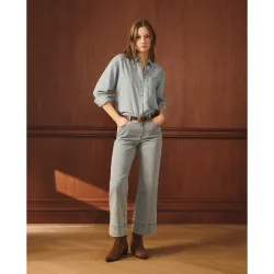 Camisa de mujer manga larga denim