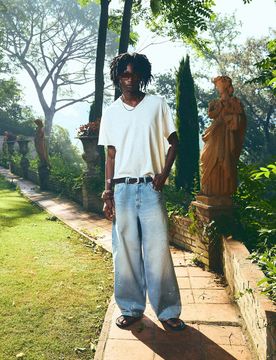 Jean Super Baggy Fit 44 Bleu Lavé