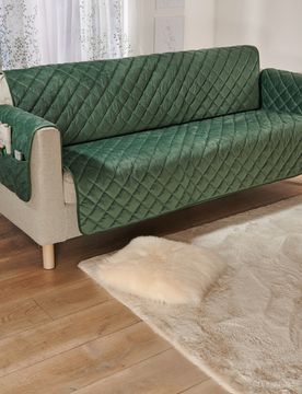 Sofaüberwurf 3-Sitzer grün 180 x 150 cm