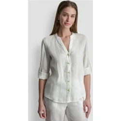 DKNY - Camisa básica de mujer