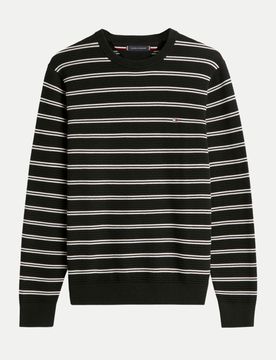 Sweatshirt mit Streifen Schwarz L