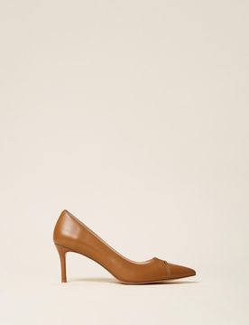 Twinset Escarpins en cuir avec logo