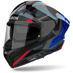 Casco Moto Integrale MATRYX ROCKET Blu Rosso Lucido taglia XL