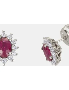 Pendientes de oro, diamantes y rubí - El Corte Inglés - FashionsVida
