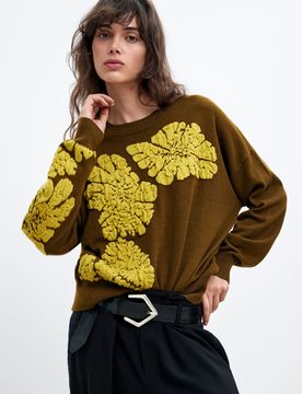 Jersey Estampado M. C. Lacroix, Mujer, Verde, S