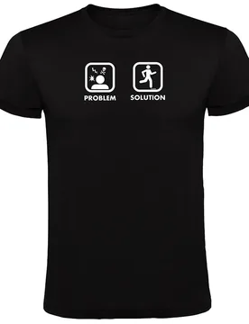 Maglietta A Maniche Corte Problem Solution Run Black XL - Kruskis - FashionsVida