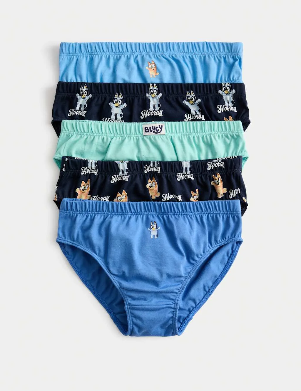 Pack Pure Cotton Bluey™ Briefs (2-8 Yrs) Multi male - M&S - FashionsVida