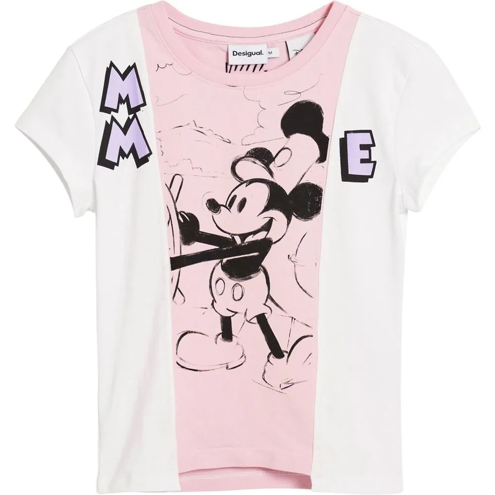 Camiseta de mujer mickey mouse™ bicolor - Desigual - FashionsVida