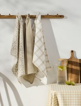Set di strofinacci da cucina confezione da 3 - panna