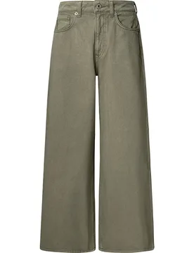Jeans Taille Haute Jaimy Wide Leg Khaki Green 0S0 26 - Pepe jeans - FashionsVida