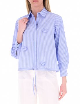 Camicia a righe AZZURRO 46
