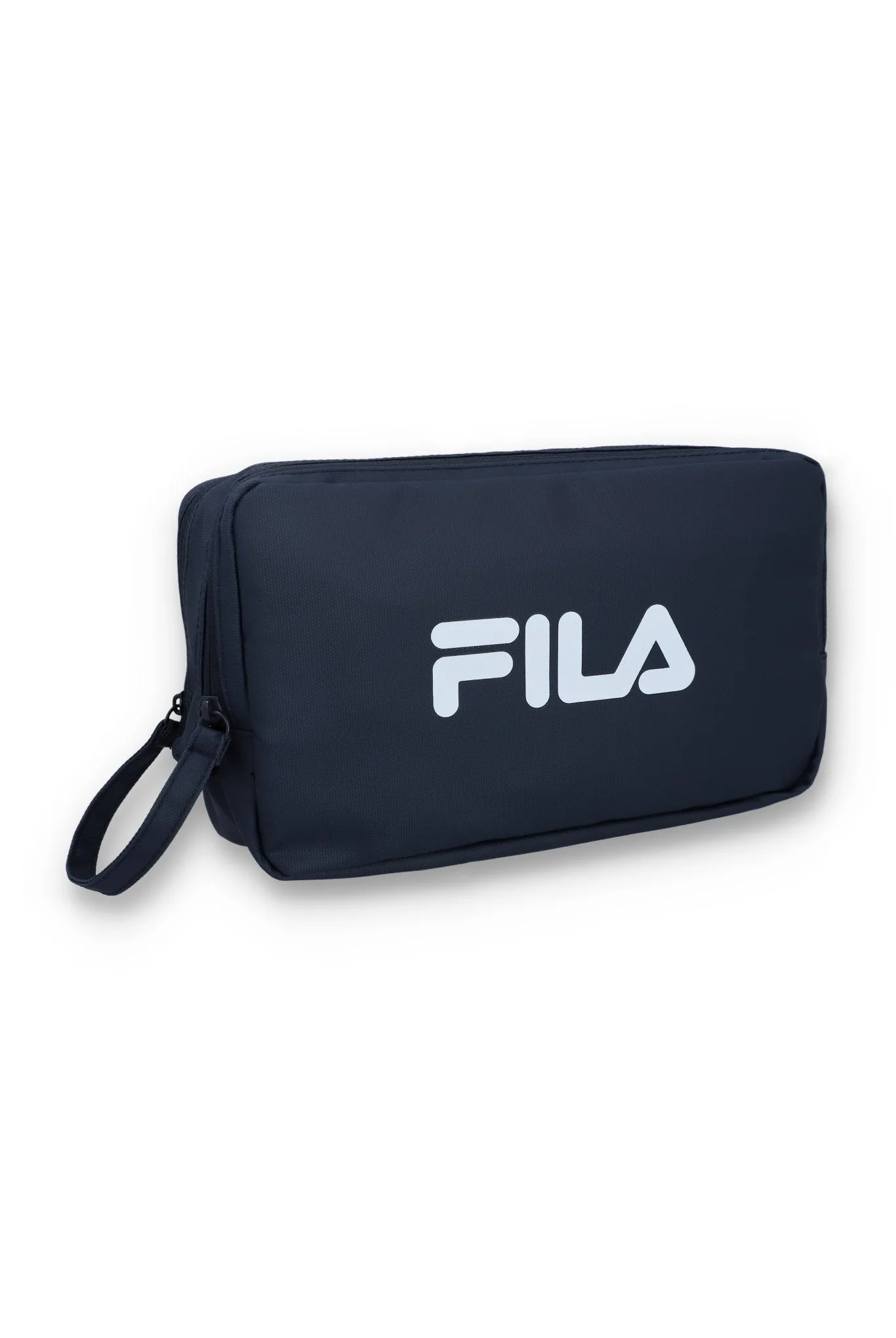 Navy Double Zip Washbag - ONE - FILA - FashionsVida