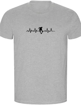 T-shirt à Manches Courtes Skateboard Heartbeat Eco Heather Grey XL - Kruskis - FashionsVida