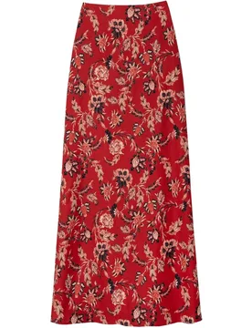 Falda midi de corte evasé con estampado - The-Are - FashionsVida