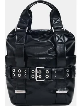 Mochila mini con acabado efecto piel - Desigual - FashionsVida