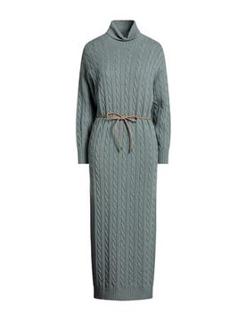 Vestido midi Mujer Verde salvia 34,36,38,46 Mujer