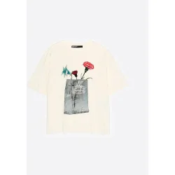 Camiseta de mujer logo flores