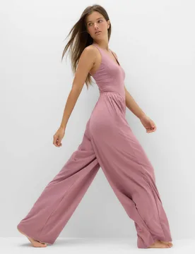 Supersoft Marl Strappy Back Jumpsuit Tea Rose female - Goodmove - FashionsVida