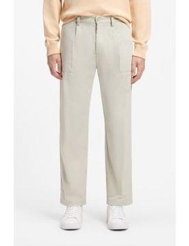 Para hombre. 50568164 Pantalón Chino de algodón con pinzas y bolsillo cosido (29/32), Casual, Poliéster