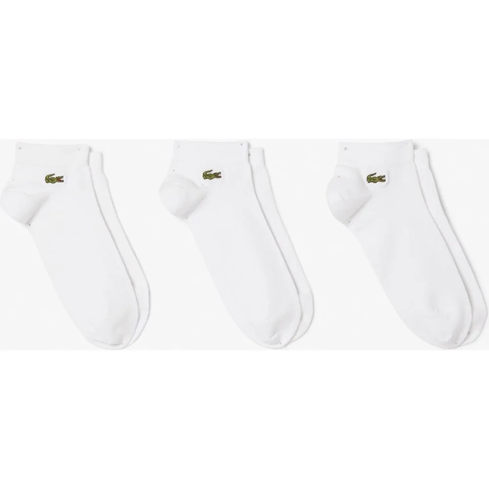 Pack unisex de 3 calcetines tobilleros en negro - Lacoste - FashionsVida