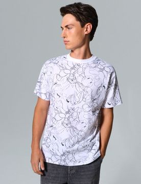 T-shirt in cotone comfort Looney Tunes - bianco