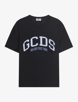GCDS t-shirt con logo uomo nero