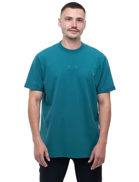 Maglietta A Maniche Corte Organic Classic Logo Blue - Acid - FashionsVida